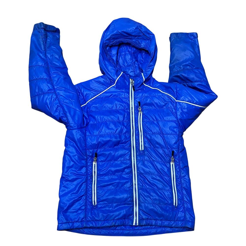Arctica Ski Puffer Jacket Youth Medium 8-10 Blue Nylon Hooded Full Zip